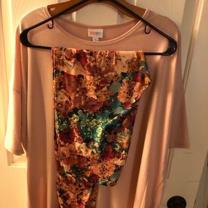 Lularoe Irma size L, leggings size TC